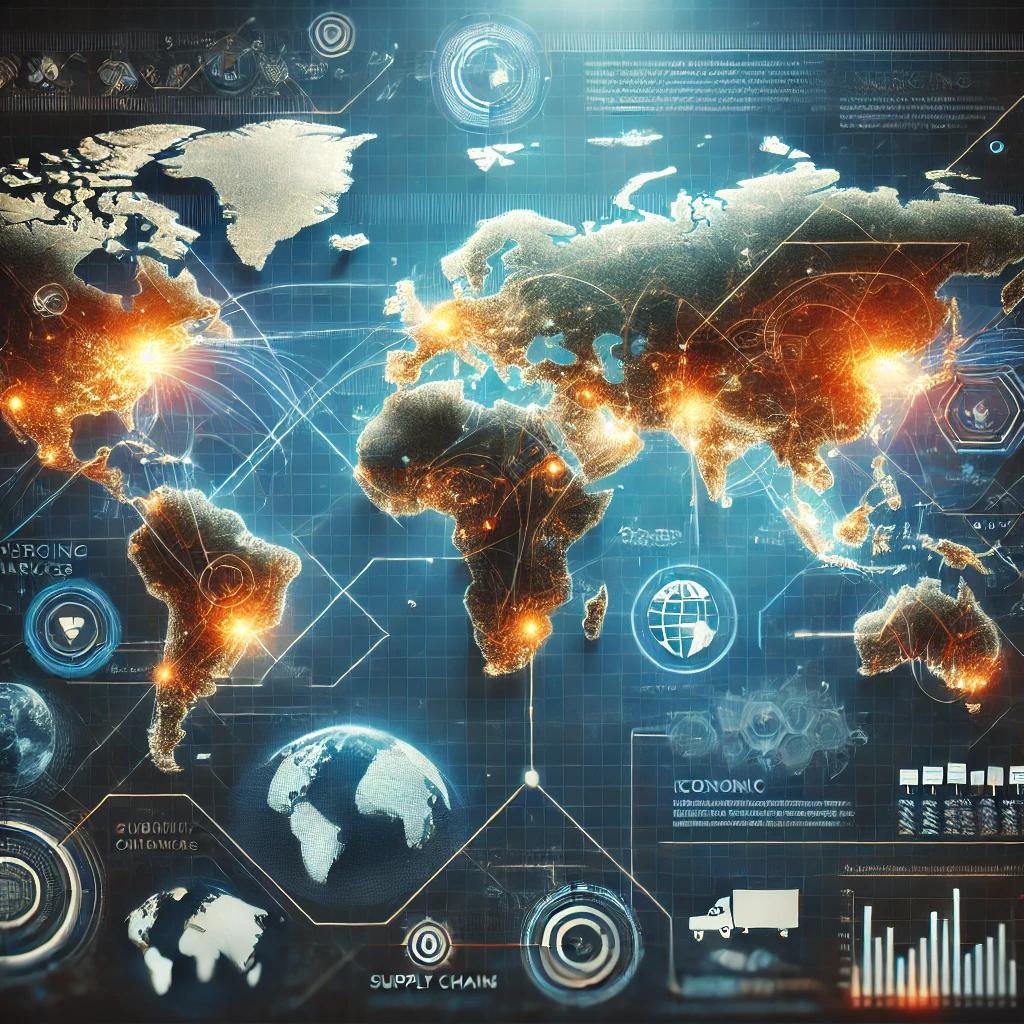 Image showing a global map with highlights on emerging markets